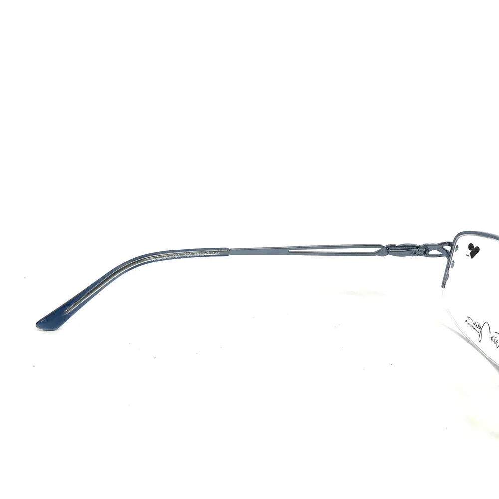 Tres Jolie Eyeglasses Frames 198 456 Light Blue Wire Rim Crystals 58-17-145